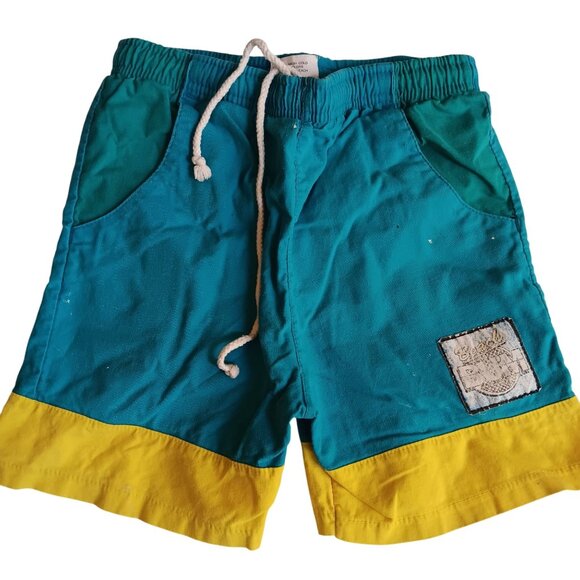 Vintage Boys 4 Surf Shorts Beach Bum Kids 1980's Cotton Board Surfer Deck - Picture 1 of 5